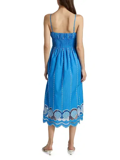 Rails Women's Murano Embroidered-Cotton Midi-Dress - French Blue | Thumbnail 5 Rails Women's Murano Embroidered-Cotton Midi-Dress - French Blue | Thumbnail 5