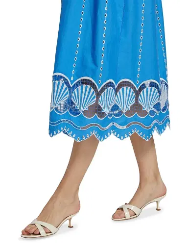 Rails Women's Murano Embroidered-Cotton Midi-Dress - French Blue | Thumbnail 6 Rails Women's Murano Embroidered-Cotton Midi-Dress - French Blue | Thumbnail 6