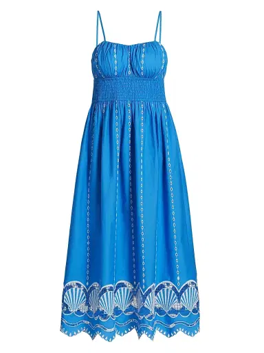 Rails Women's Murano Embroidered-Cotton Midi-Dress - French Blue | Thumbnail 1 Rails Women's Murano Embroidered-Cotton Midi-Dress - French Blue | Thumbnail 1