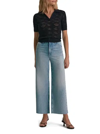 Favorite Daughter Women's Mischa Super High-Rise Wide-Leg Crop Jeans - Santa Barbara - Size 24 | Thumbnail 2 Favorite Daughter Women's Mischa Super High-Rise Wide-Leg Crop Jeans - Santa Barbara - Size 24 | Thumbnail 2