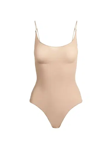 Skims Women's Sheer Seamless Thong Bodysuit - Clay - Size XXS | Thumbnail 1 Skims Women's Sheer Seamless Thong Bodysuit - Clay - Size XXS | Thumbnail 1