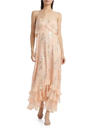 Cami NYC Women's Esmeralda Metallic Chiffon Dress - Light Peach | Thumbnail 2 Cami NYC Women's Esmeralda Metallic Chiffon Dress - Light Peach | Thumbnail 2