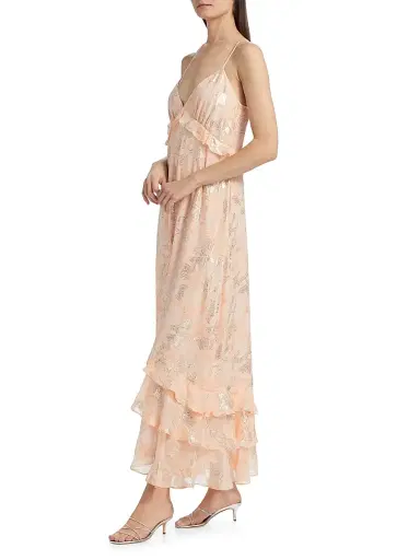 Cami NYC Women's Esmeralda Metallic Chiffon Dress - Light Peach | Thumbnail 4 Cami NYC Women's Esmeralda Metallic Chiffon Dress - Light Peach | Thumbnail 4