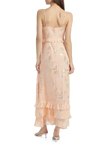 Cami NYC Women's Esmeralda Metallic Chiffon Dress - Light Peach | Thumbnail 5 Cami NYC Women's Esmeralda Metallic Chiffon Dress - Light Peach | Thumbnail 5