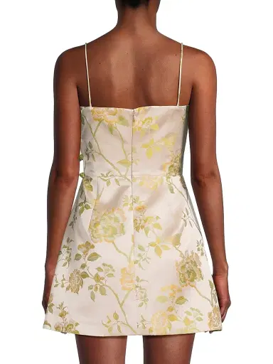 Sau Lee Women's Mari Gathered Floral A-Line Minidress - Pale Pink Multi | Thumbnail 5 Sau Lee Women's Mari Gathered Floral A-Line Minidress - Pale Pink Multi | Thumbnail 5