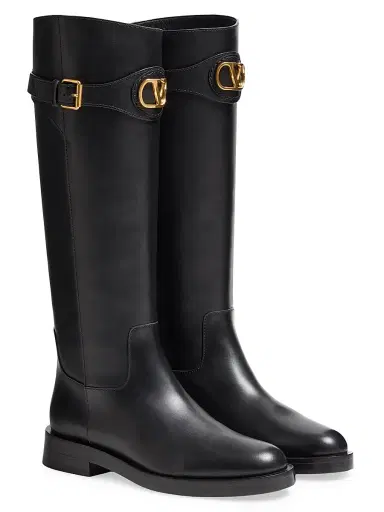 Valentino Garavani Women's VLogo Signature 30MM Calfskin Boots - Black - Size 12 | Thumbnail 2 Valentino Garavani Women's VLogo Signature 30MM Calfskin Boots - Black - Size 12 | Thumbnail 2