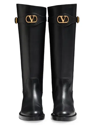 Valentino Garavani Women's VLogo Signature 30MM Calfskin Boots - Black - Size 12 | Thumbnail 4 Valentino Garavani Women's VLogo Signature 30MM Calfskin Boots - Black - Size 12 | Thumbnail 4