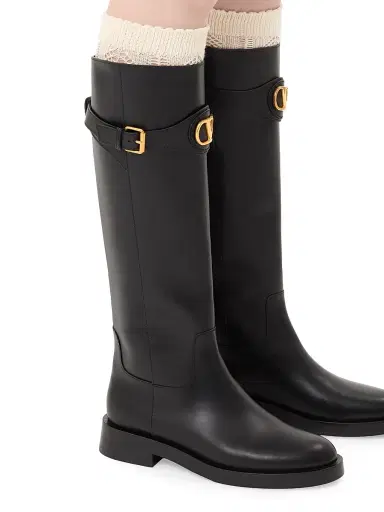Valentino Garavani Women's VLogo Signature 30MM Calfskin Boots - Black - Size 12 | Thumbnail 7 Valentino Garavani Women's VLogo Signature 30MM Calfskin Boots - Black - Size 12 | Thumbnail 7