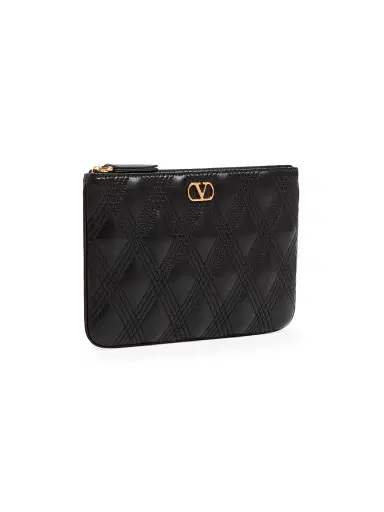 Valentino Garavani Women's Quiltie 67 Pouch in Quilted Nappa Leather - Rose Cannelle | Thumbnail 3 Valentino Garavani Women's Quiltie 67 Pouch in Quilted Nappa Leather - Rose Cannelle | Thumbnail 3