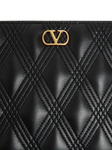 Valentino Garavani Women's Quiltie 67 Pouch in Quilted Nappa Leather - Rose Cannelle | Thumbnail 7 Valentino Garavani Women's Quiltie 67 Pouch in Quilted Nappa Leather - Rose Cannelle | Thumbnail 7
