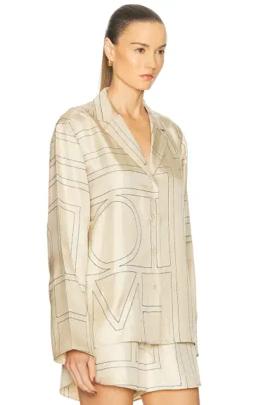 Toteme Monogram Silk PJ Top | Thumbnail 2 Toteme Monogram Silk PJ Top | Thumbnail 2