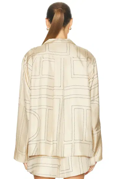 Toteme Monogram Silk PJ Top | Thumbnail 3 Toteme Monogram Silk PJ Top | Thumbnail 3