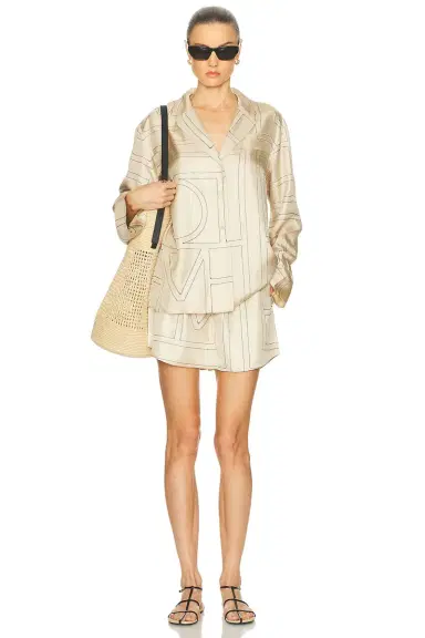 Toteme Monogram Silk PJ Top | Thumbnail 4 Toteme Monogram Silk PJ Top | Thumbnail 4