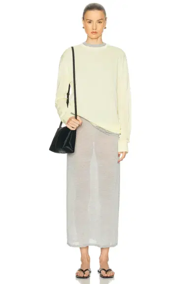 Toteme Long Sleeve Tee Knit Sweater | Thumbnail 4 Toteme Long Sleeve Tee Knit Sweater | Thumbnail 4