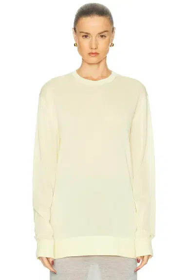 Toteme Long Sleeve Tee Knit Sweater | Thumbnail 1 Toteme Long Sleeve Tee Knit Sweater | Thumbnail 1