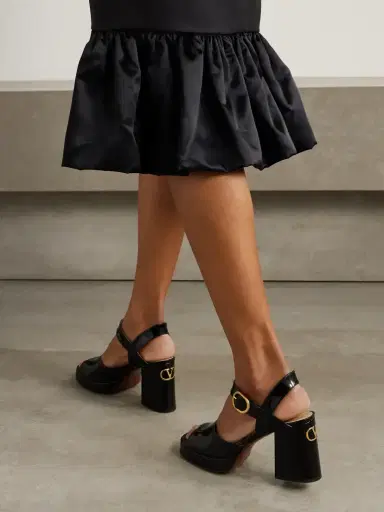 Valentino Garavani Fawcette 100 Patent-leather Platform Sandals | Thumbnail 2 Valentino Garavani Fawcette 100 Patent-leather Platform Sandals | Thumbnail 2