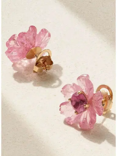 Irene Neuwirth Tropical Flower 18-karat Rose Gold, Tourmaline And Spinel Earrings | Thumbnail 3 Irene Neuwirth Tropical Flower 18-karat Rose Gold, Tourmaline And Spinel Earrings | Thumbnail 3