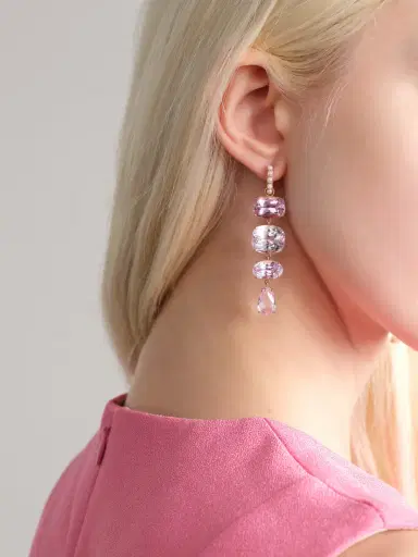 Irene Neuwirth Gemmy Gem 18-karat Rose Gold, Kunzite And Pearl Earrings | Thumbnail 2 Irene Neuwirth Gemmy Gem 18-karat Rose Gold, Kunzite And Pearl Earrings | Thumbnail 2