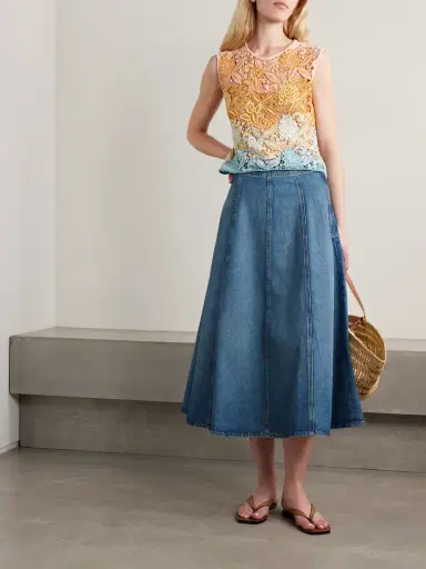 Ulla Johnson The Uma Denim Midi Skirt | Thumbnail 2 Ulla Johnson The Uma Denim Midi Skirt | Thumbnail 2