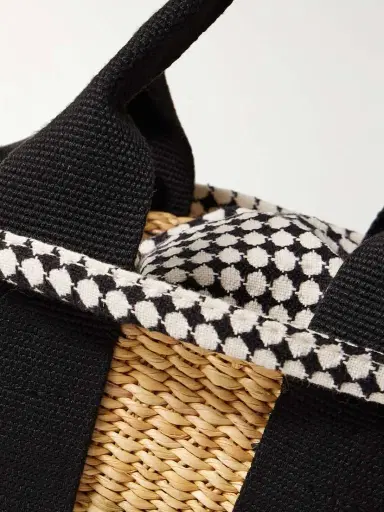 MUUÑ Sophie Mini Webbing-trimmed Woven Straw Tote | Thumbnail 4 MUUÑ Sophie Mini Webbing-trimmed Woven Straw Tote | Thumbnail 4
