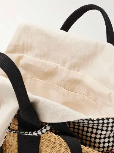 MUUÑ Sophie Mini Webbing-trimmed Woven Straw Tote | Thumbnail 5 MUUÑ Sophie Mini Webbing-trimmed Woven Straw Tote | Thumbnail 5