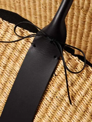 MUUÑ Sophie Maxi Leather-trimmed Woven Straw Tote | Thumbnail 4 MUUÑ Sophie Maxi Leather-trimmed Woven Straw Tote | Thumbnail 4