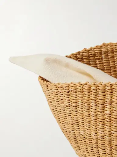 MUUÑ Sophie Leather-trimmed Woven Straw Tote | Thumbnail 4 MUUÑ Sophie Leather-trimmed Woven Straw Tote | Thumbnail 4