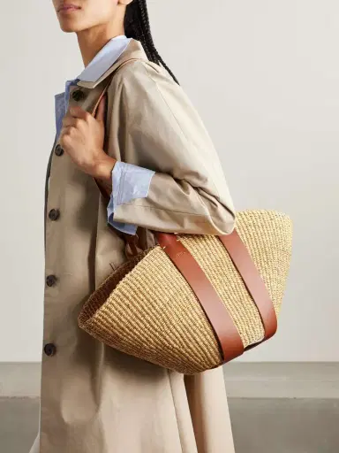 MUUÑ Sophie Leather-trimmed Woven Straw Tote | Thumbnail 6 MUUÑ Sophie Leather-trimmed Woven Straw Tote | Thumbnail 6