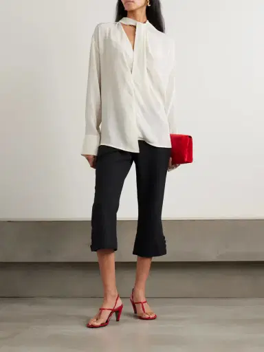 Victoria Beckham Asymmetric Draped Silk Blouse | Thumbnail 2 Victoria Beckham Asymmetric Draped Silk Blouse | Thumbnail 2