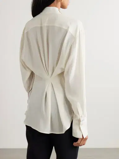 Victoria Beckham Asymmetric Draped Silk Blouse | Thumbnail 4 Victoria Beckham Asymmetric Draped Silk Blouse | Thumbnail 4