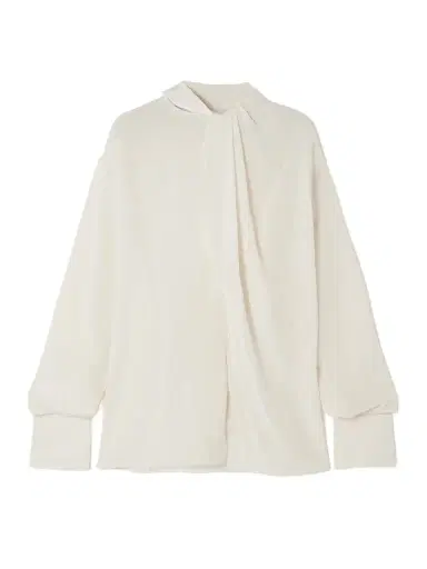 Victoria Beckham Asymmetric Draped Silk Blouse | Thumbnail 1 Victoria Beckham Asymmetric Draped Silk Blouse | Thumbnail 1