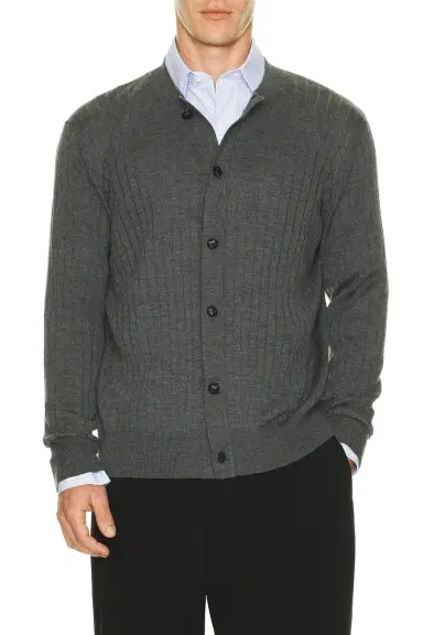 Bottega Veneta Wool Rib Cardigan | Thumbnail 3 Bottega Veneta Wool Rib Cardigan | Thumbnail 3