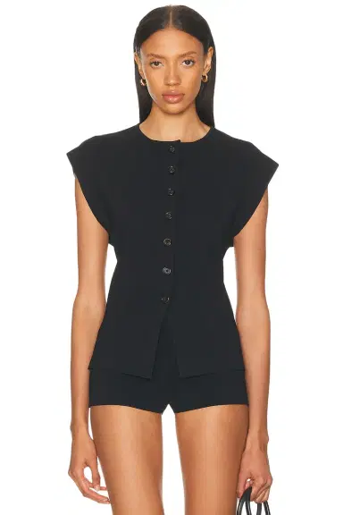 EAVES Janith Sleeveless Cardigan | Thumbnail 3 EAVES Janith Sleeveless Cardigan | Thumbnail 3