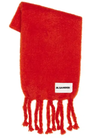 Jil Sander Logo Plain Scarf | Thumbnail 1 Jil Sander Logo Plain Scarf | Thumbnail 1