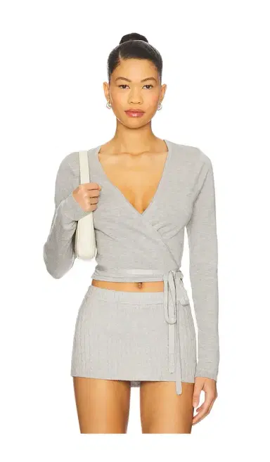 Frankies Bikinis Whisper Knit Wrap Top | Thumbnail 1 Frankies Bikinis Whisper Knit Wrap Top | Thumbnail 1