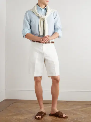 Canali Linen and Silk-Blend Shorts - Men | Thumbnail 3 Canali Linen and Silk-Blend Shorts - Men | Thumbnail 3