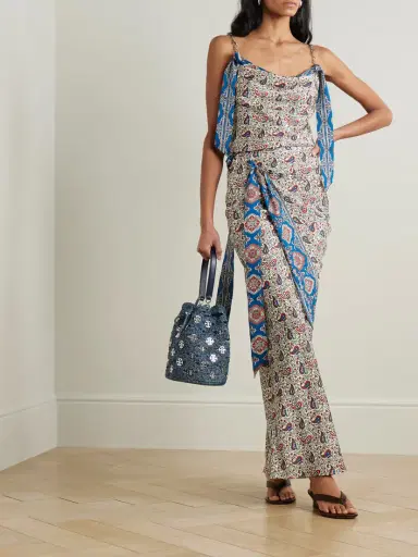 Rabanne Chain-detailed Paisley-print Crepe Maxi Skirt | Thumbnail 2 Rabanne Chain-detailed Paisley-print Crepe Maxi Skirt | Thumbnail 2