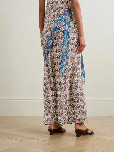 Rabanne Chain-detailed Paisley-print Crepe Maxi Skirt | Thumbnail 3 Rabanne Chain-detailed Paisley-print Crepe Maxi Skirt | Thumbnail 3