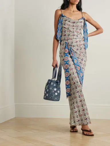 Rabanne Chain-detailed Paisley-print Crepe Top | Thumbnail 2 Rabanne Chain-detailed Paisley-print Crepe Top | Thumbnail 2