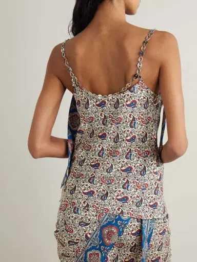 Rabanne Chain-detailed Paisley-print Crepe Top | Thumbnail 4 Rabanne Chain-detailed Paisley-print Crepe Top | Thumbnail 4