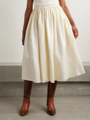 Gabriela Hearst Chiara Linen Midi Skirt | Thumbnail 3 Gabriela Hearst Chiara Linen Midi Skirt | Thumbnail 3