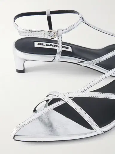 Jil Sander Metallic Leather Sandals | Thumbnail 4 Jil Sander Metallic Leather Sandals | Thumbnail 4