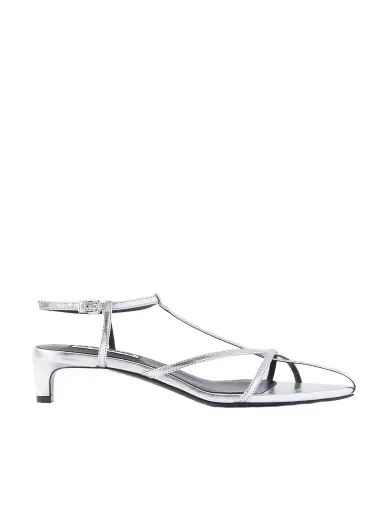 Jil Sander Metallic Leather Sandals | Thumbnail 1 Jil Sander Metallic Leather Sandals | Thumbnail 1