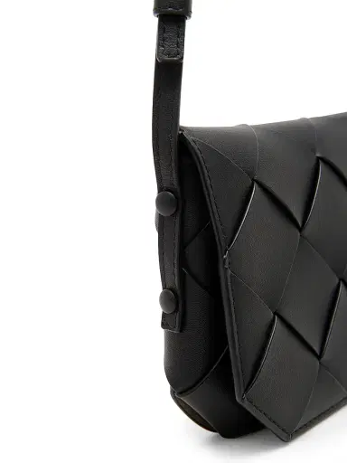 Bottega Veneta Men's Diago Horizontal Phone Pouch - Black Silver | Thumbnail 5 Bottega Veneta Men's Diago Horizontal Phone Pouch - Black Silver | Thumbnail 5