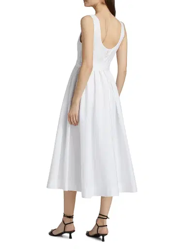 Cinq à Sept Women's Kilah Sleeveless A-Line Midi-Dress - White | Thumbnail 5 Cinq à Sept Women's Kilah Sleeveless A-Line Midi-Dress - White | Thumbnail 5