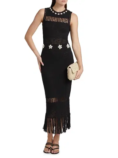 Rails Women's Kiana Stretch-Cotton Knit Midi-Dress - Black | Thumbnail 3 Rails Women's Kiana Stretch-Cotton Knit Midi-Dress - Black | Thumbnail 3