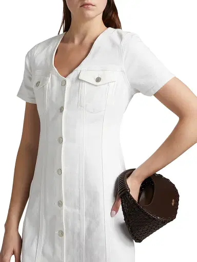 Rails Women's Saratoga Stretch-Denim Minidress - Salt White | Thumbnail 5 Rails Women's Saratoga Stretch-Denim Minidress - Salt White | Thumbnail 5