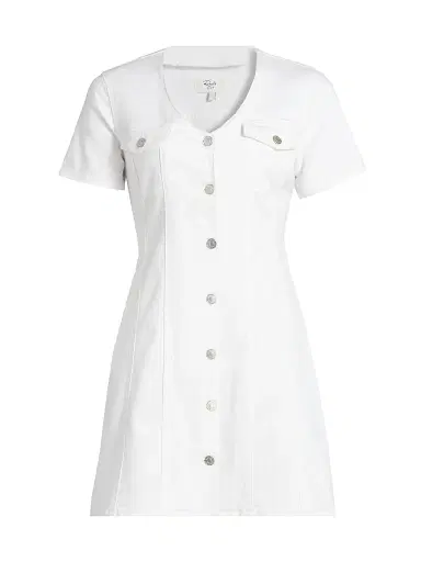 Rails Women's Saratoga Stretch-Denim Minidress - Salt White | Thumbnail 1 Rails Women's Saratoga Stretch-Denim Minidress - Salt White | Thumbnail 1