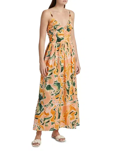 Rails Women's Palm Abstract Print Cotton Midi-Dress - Tulum | Thumbnail 4 Rails Women's Palm Abstract Print Cotton Midi-Dress - Tulum | Thumbnail 4