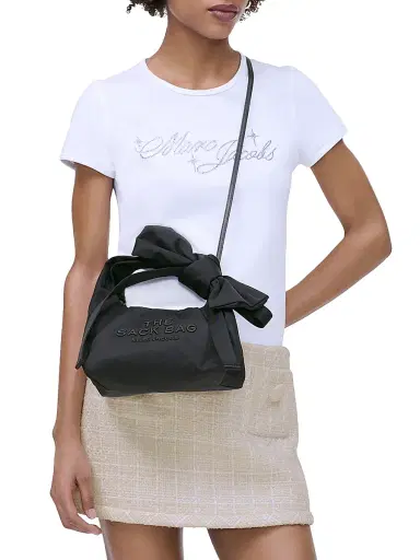 Marc Jacobs Women's The Bow Nylon Mini Sack Bag - Black | Thumbnail 2 Marc Jacobs Women's The Bow Nylon Mini Sack Bag - Black | Thumbnail 2